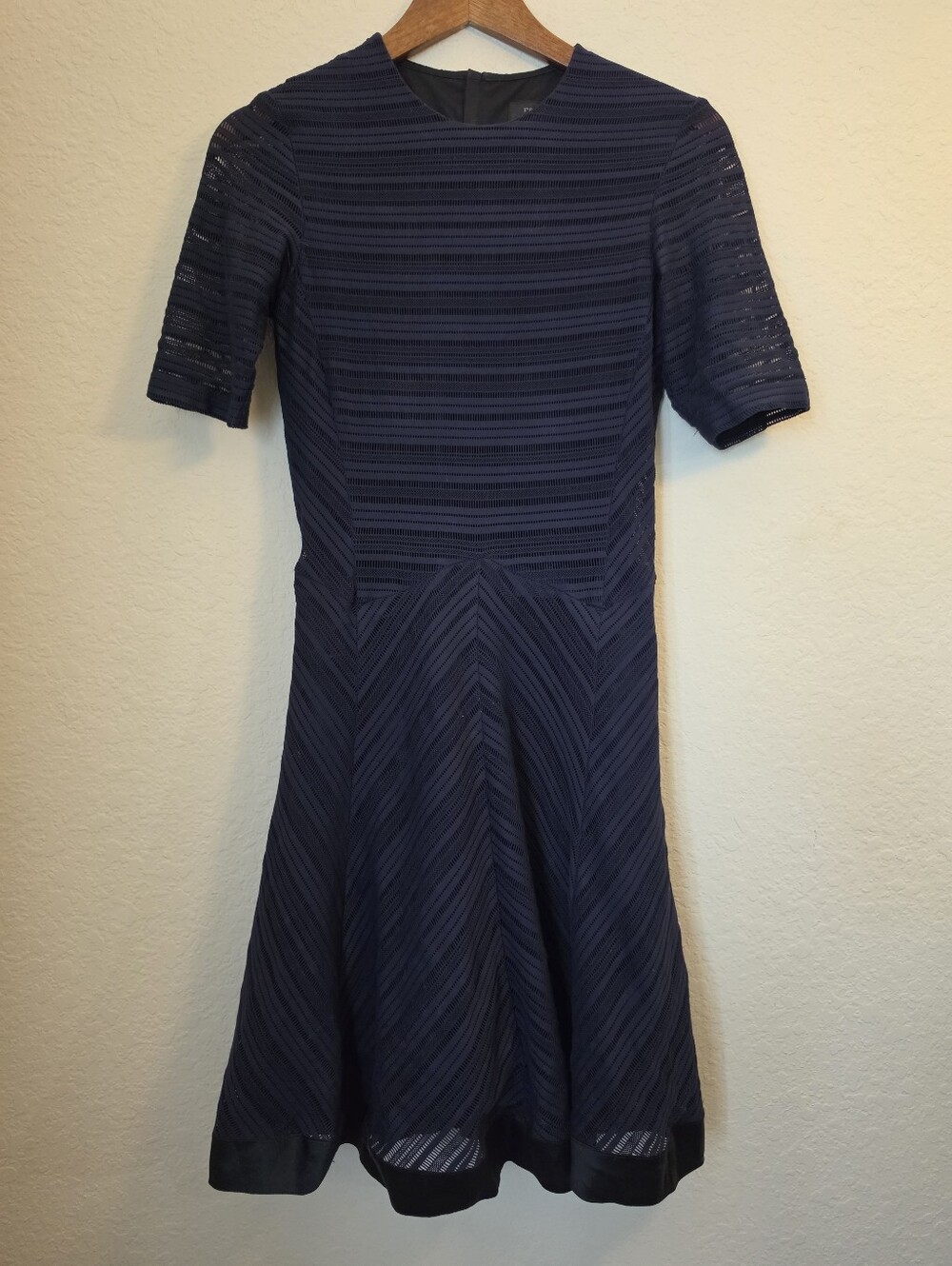 Rag & Bone Store Exclusive Silk Lined Dress Womens 2 Navy Blue Made In The USA